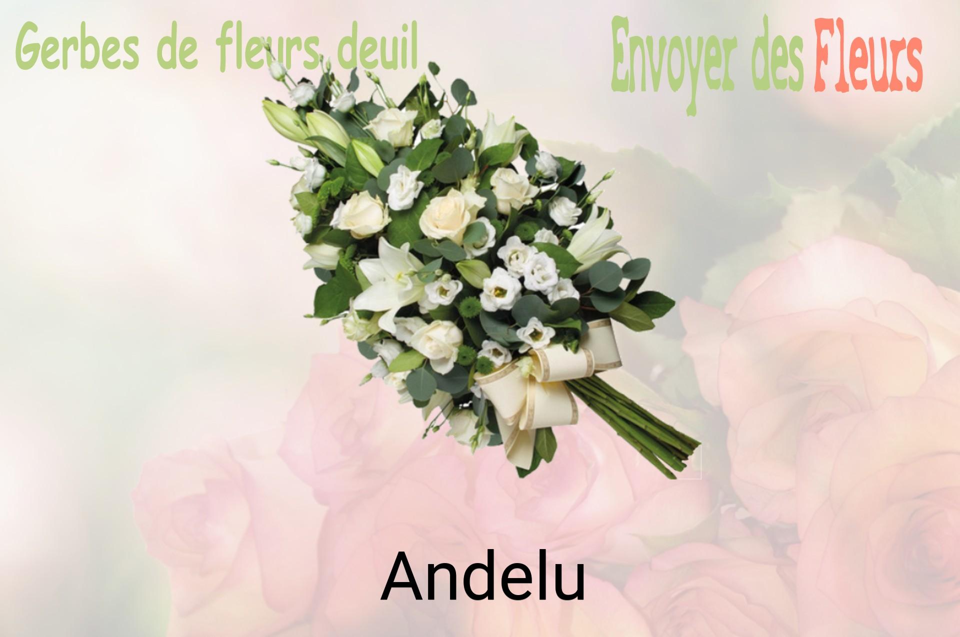 Gerbe de fleurs de deuil livrée à Andelu